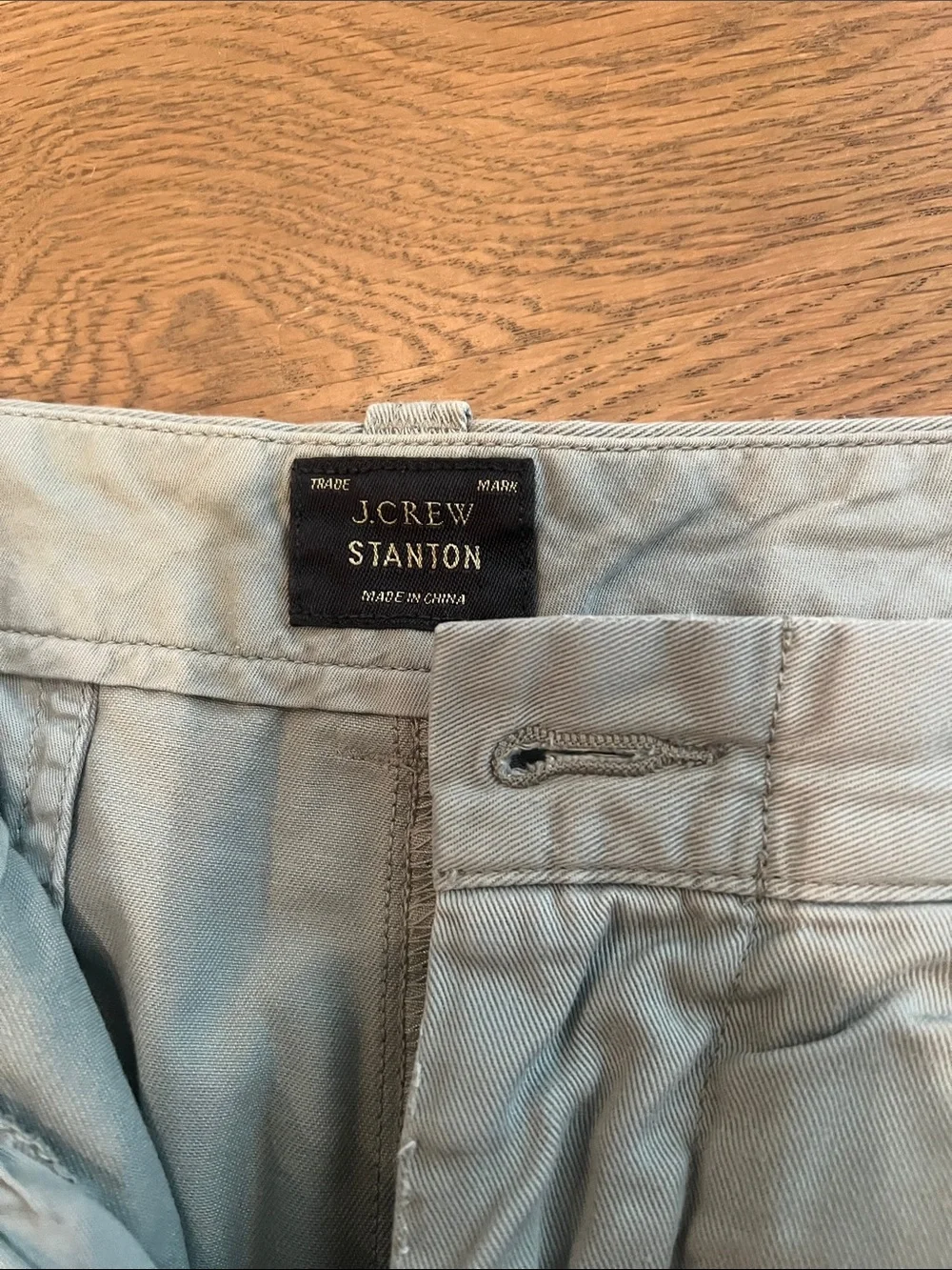 J. Crew Men's Khaki Flat Front Cotton Shorts